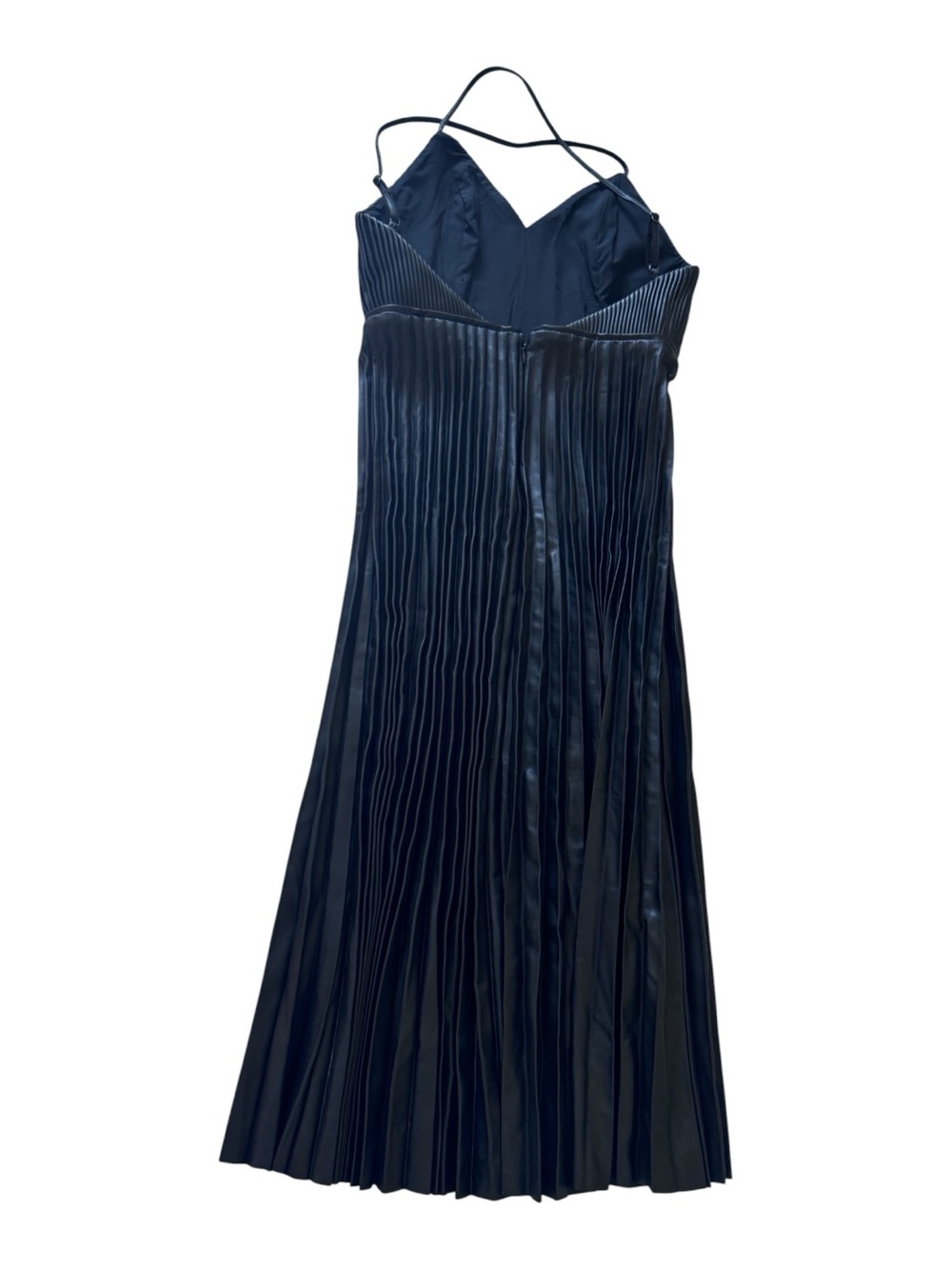 Banana Republic Black Pleated Midi Dress with Spaghetti Straps - Picture 4 of 7